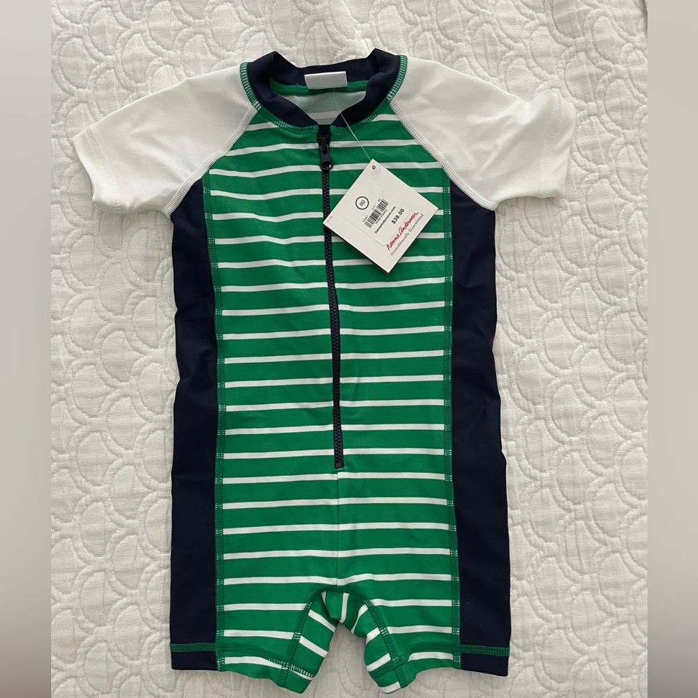 NWT Hanna Andersson Toddler Zip Rash Guard 18-24 M (Size 80)